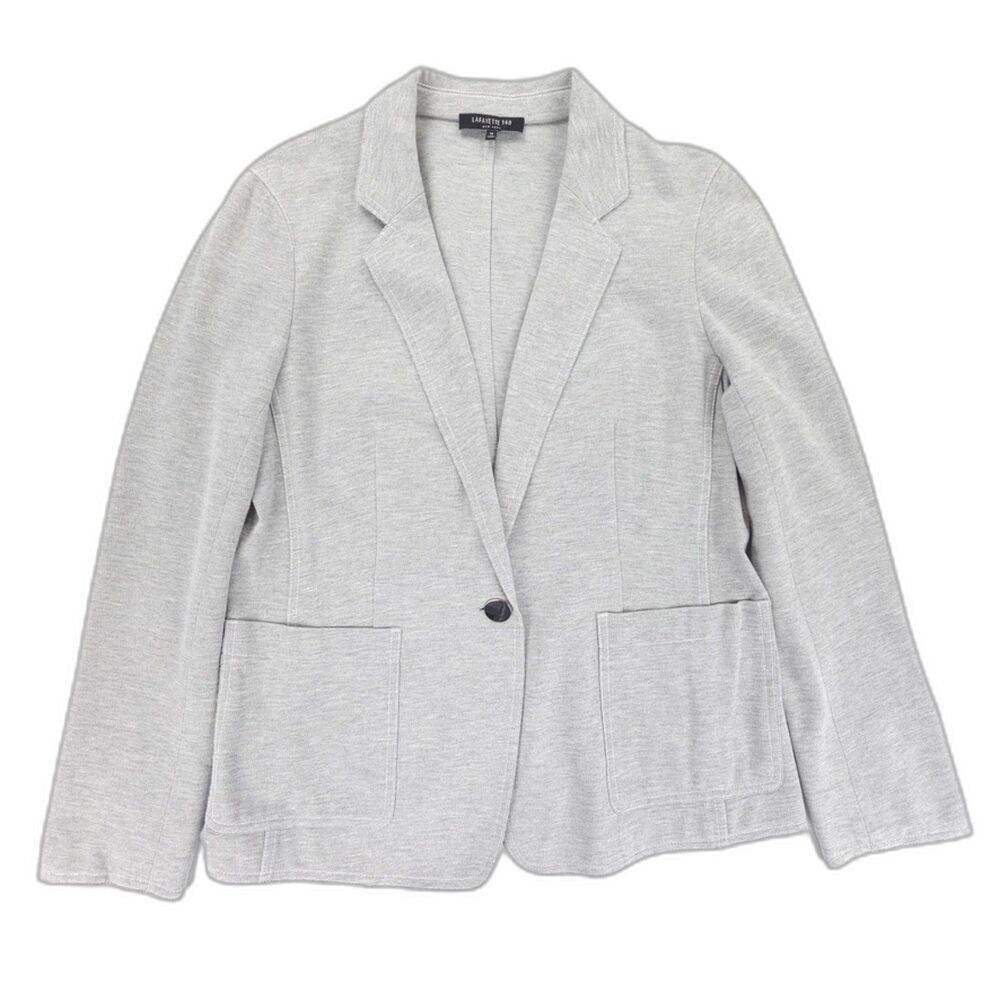 NEW Lafayette 148 Single Breasted Blazer Jacket Tailored Minimal Quiet Luxury 12